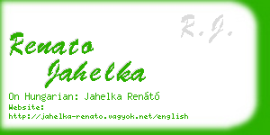 renato jahelka business card